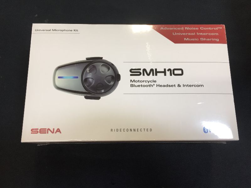 Photo 2 of SEALED - Sena SMH10-10 Motorcycle Bluetooth Headset / Intercom (Single) , Black
