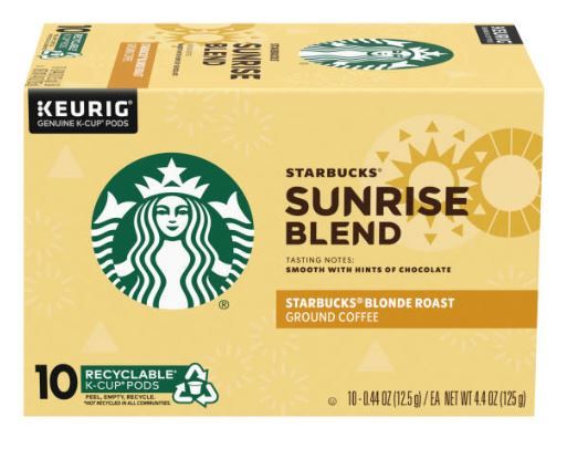 Photo 1 of 6 BOXES - Sunrise Blend Blonde Roast Ground Coffee K-Cup Pods, 10-Pack
EXP MAY 2 2022