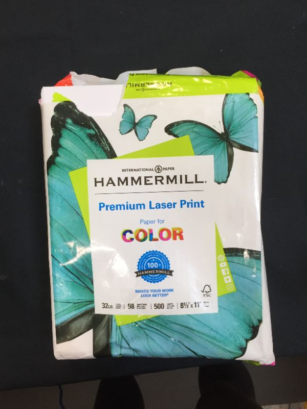 Photo 2 of Hammermill Paper, Premium Laser Print Paper, 8.5" x 11" Paper, Letter Size, 32lb Paper, 98 Bright, 500 Sheets Acid Free Paper
PACKAGING RIPPED BUT NOT USED 