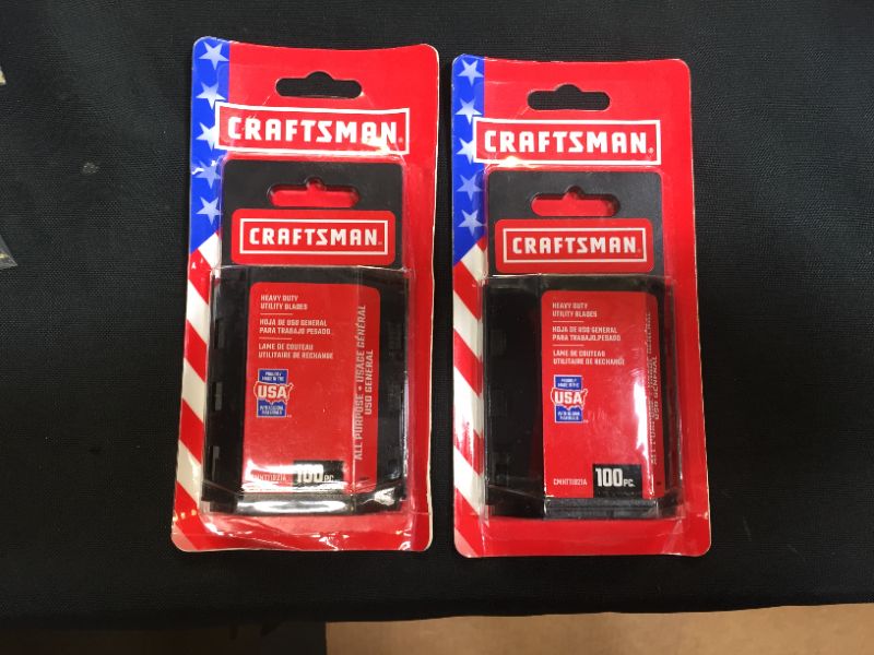 Photo 2 of 2 PACK - CRAFTSMAN Utility Knife Blades, 100 Pack (CMHT11921A)