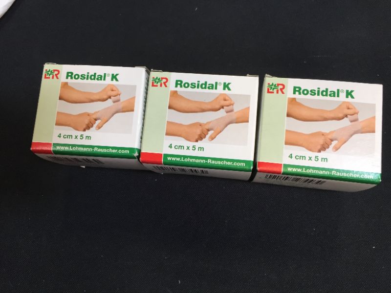 Photo 2 of 3 PACK - Lohmann & Rauscher Durelast Extra Short Stretch Bandage, Compression Bandage with 45% Stretch, 66% Cotton & 34% Polyamide, 6cm Wide x 5m Long Roll