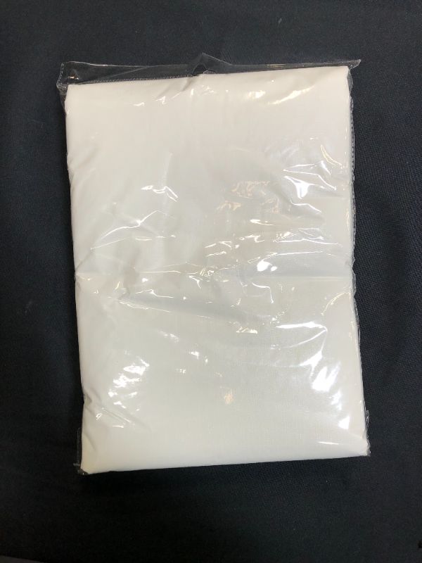 Photo 1 of Disposable Plastic Tablecloth (90 in., White)
