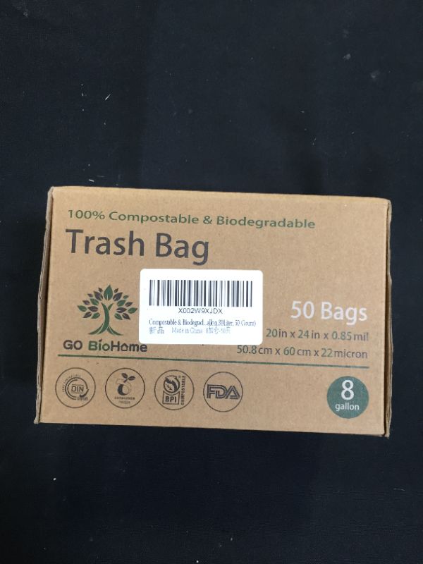 Photo 1 of 8 gallon trash bags 