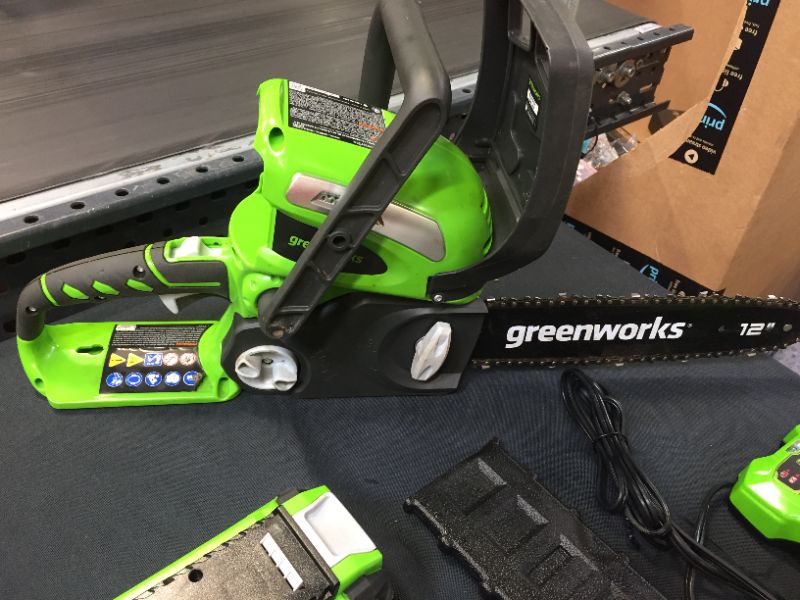 Photo 6 of Greenworks 40V 12-Inch Cordless Chainsaw, 2.0Ah Battery and Charger Included
