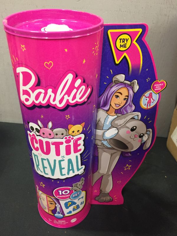 Photo 2 of Barbie Cutie Reveal Doll with Puppy Plush Costume & 10 Surprises Including Mini Pet & Color Change, Gift for Kids 3 Years & Older