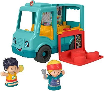 Photo 1 of Fisher-Price Little People Serve It Up Food Truck, Push-Along Musical Toy Vehicle with Figures for Toddlers and Preschool Kids Ages 1-5 Years