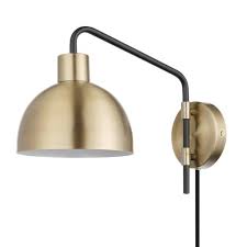 Photo 1 of Dimitri Hardwire Wall Sconce Antique Brass - Globe Electric

