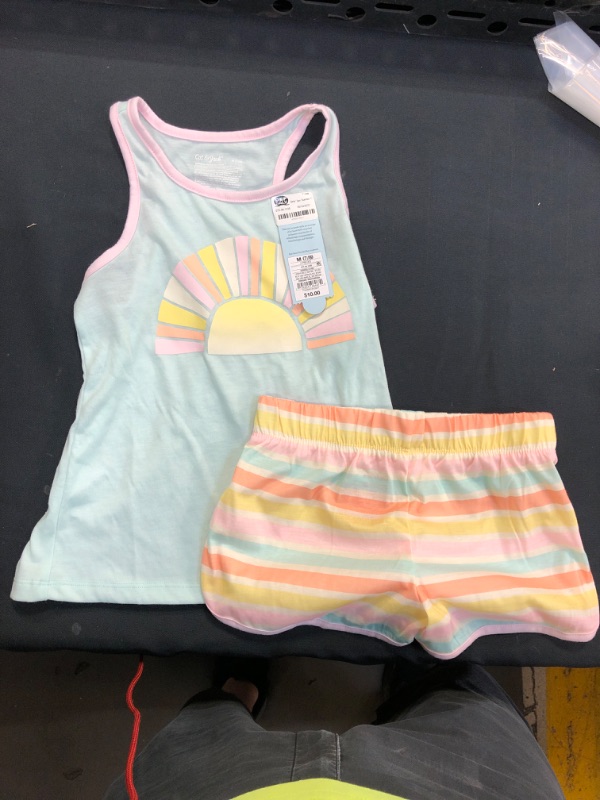 Photo 1 of Girls' 2pc Sunrise Tank Short Sleeve Pajama Set - Cat & Jack™ Aqua Green
medium