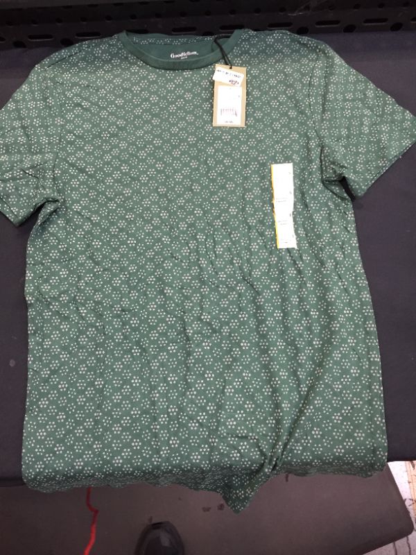Photo 1 of Men's Printed Standard Fit Short Sleeve Crewneck T-Shirt - Goodfellow & Co Dark SMALL