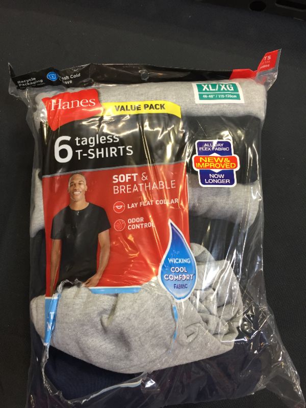 Photo 2 of Hanes Red Label Men's Crew Dyed 6pk T-Shirt - Color May Vary XL