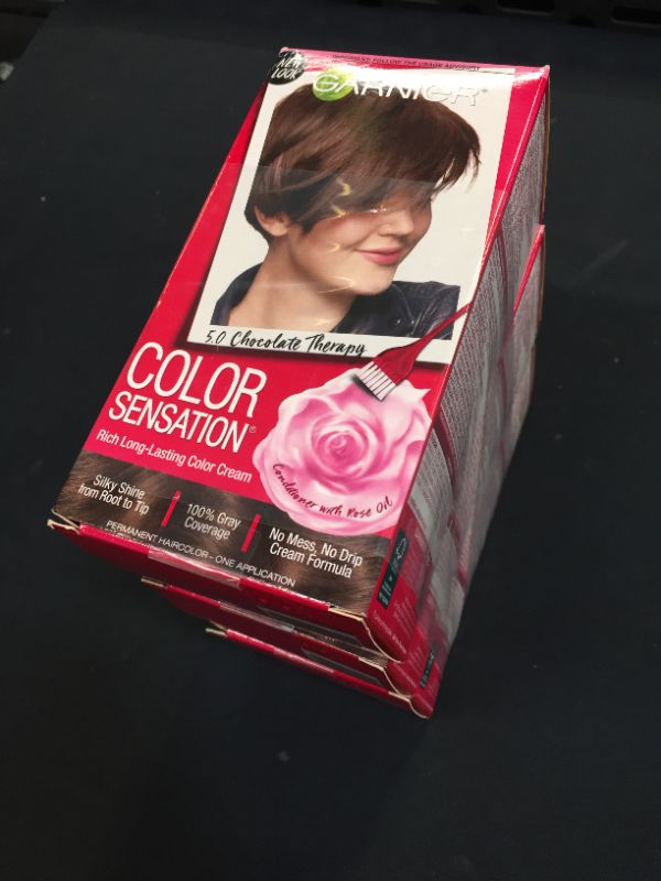 Photo 1 of Garnier Color Sensation Medium Natural Brown 5.0, 30 Sweet Cola Dark Brown 3 PACK
