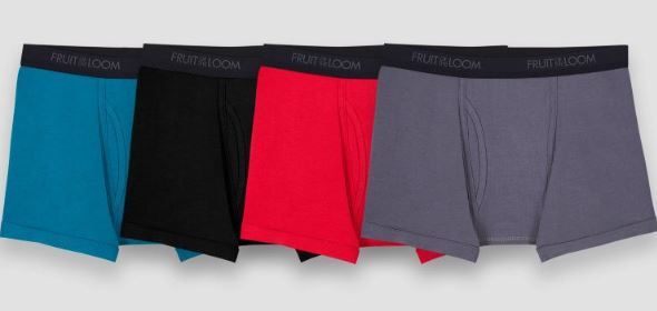 Photo 1 of Fruit of the Loom Men's Comfort Stretch Cotton Spandex Short Leg Boxer Briefs - Colors May Vary SIZE L

