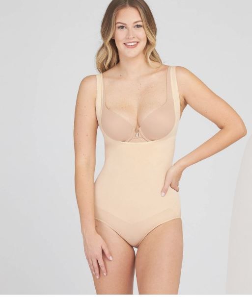 Photo 1 of Assets by Spanx Women's Remarkable Results Open-Bust Brief Bodysuit
 SIZE 1X
