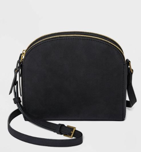 Photo 1 of Triple Compartment Crossbody Bag - Universal Thread™ BLACK 

