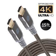 Photo 1 of GE 15ft HDMI Cable with Ethernet, Gold-Plated Connectors, Gray, 48722