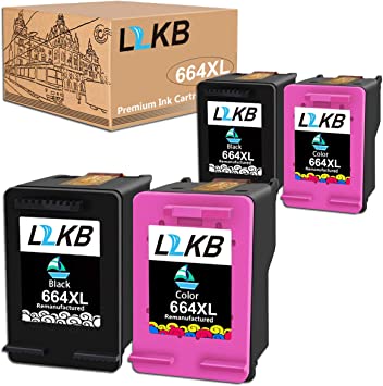 Photo 1 of L2KB Remanufactured Ink Cartridge Replacement for HP 664XL Ink Cartridge (2 Black 2 Color) for DeskJet 1115 2136 3836 4676 Printer
