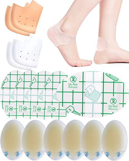 Photo 1 of 110 PCS Heel Protector Foot Care Protection Pad,100 PCS Invisible Foot Care Sticker, 6 PCS Blister Pads, 4 PCS Gel Heel Protectors,Anti-wear Shoe Heel Protectors, Skin Protect from Rubbing Shoes
