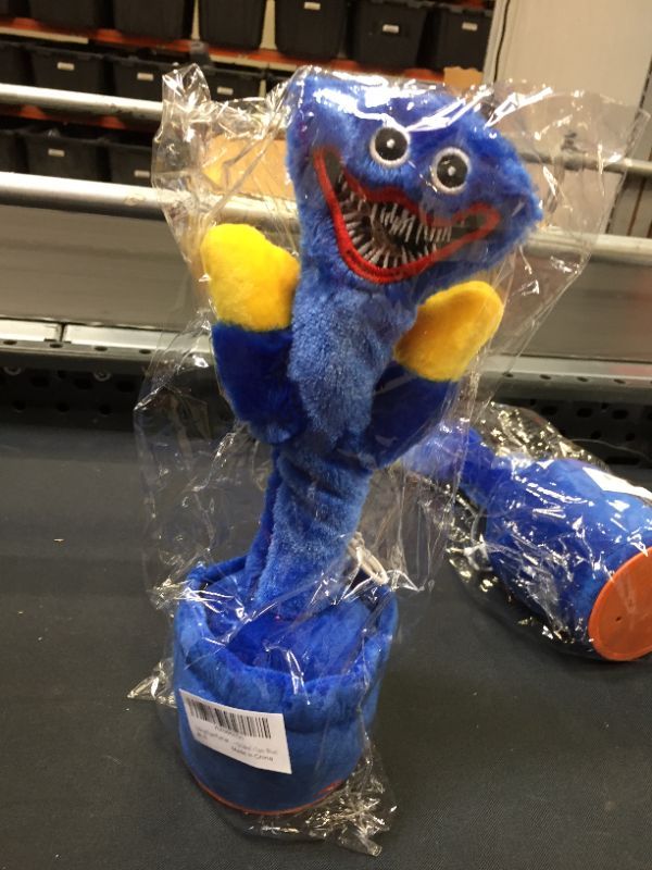 Photo 1 of Dancing Cactus Huggy Wuggy Toy for Kids,Talking Huggy Wuggy Plush Singing Cute Soft Gift,Talking Poppy Playtime Toy Attract Children's Attention Record Repeating What You Say with 120 Music(Blue)
