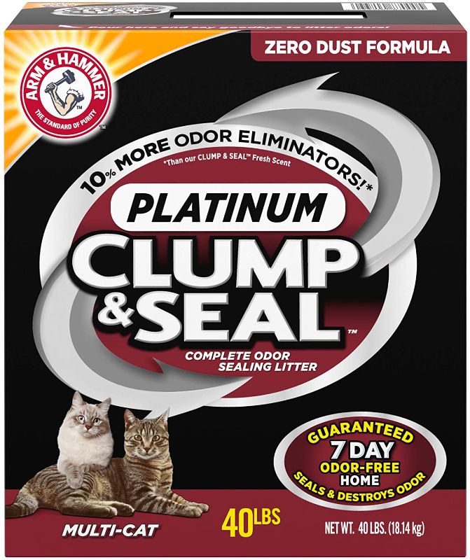Photo 1 of ARM & HAMMER Clump & Seal Platinum Cat Litter, Multi-Cat, 40 lb
