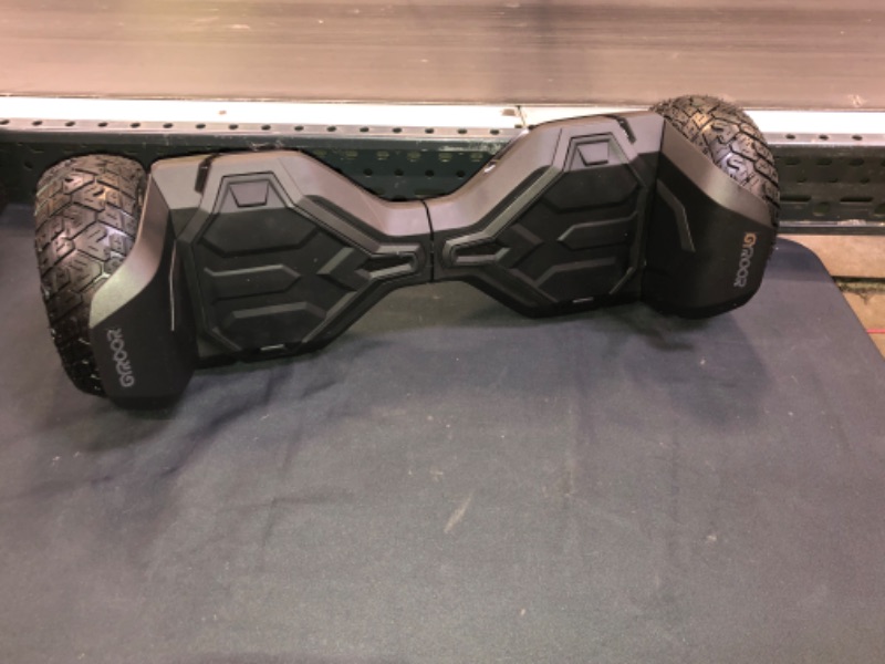 Photo 4 of Gyroor Warrior 8.5 inch All Terrain Off Road Hoverboard with Bluetooth Speakers and LED Lights, UL2272 Certified Self Balancing Scooter BRAND NEW / BOX DAMAGED PRODUCTS INSIDE ARE NOT 
