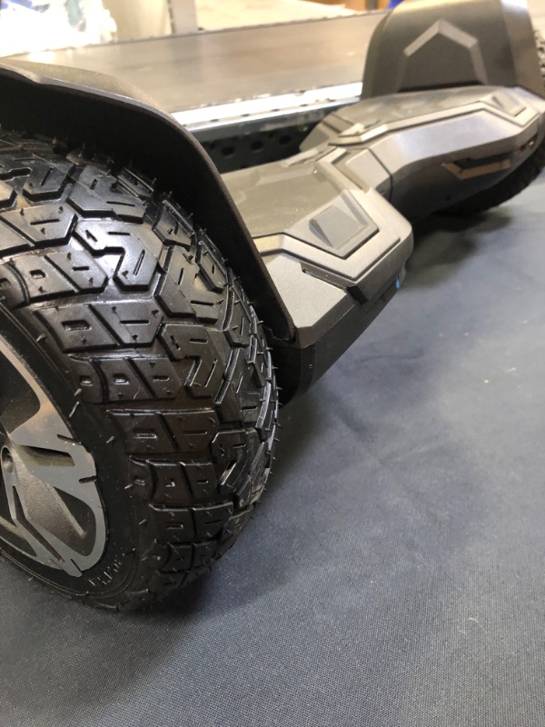 Photo 3 of Gyroor Warrior 8.5 inch All Terrain Off Road Hoverboard with Bluetooth Speakers and LED Lights, UL2272 Certified Self Balancing Scooter BRAND NEW / BOX DAMAGED PRODUCTS INSIDE ARE NOT 
