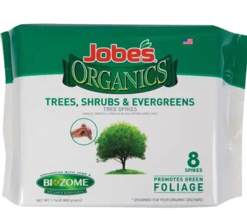 Photo 1 of 1.76 lb. Organics Tree, Shrub and Evergreen Fertilizer Spikes with Biozome, OMRI Listed (8-Pack)
