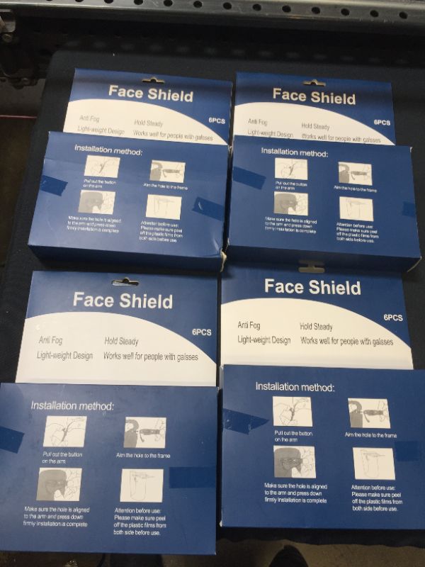 Photo 1 of 4 PACK OF FACE SHIELDS 6 IN EACH 