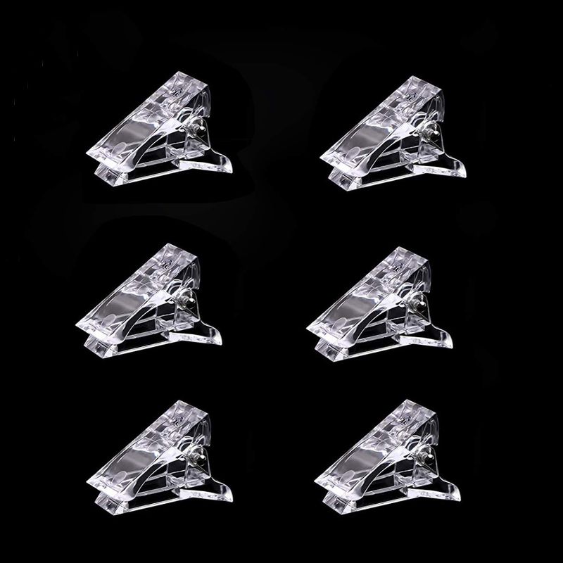 Photo 1 of 6Pcs Nail Tips Clip for Quick Building Polygel nail forms Nail clips for polygel Finger Nail Extension UV LED Builder Clamps Manicure Nail Art Tool--- 3 PACK 
