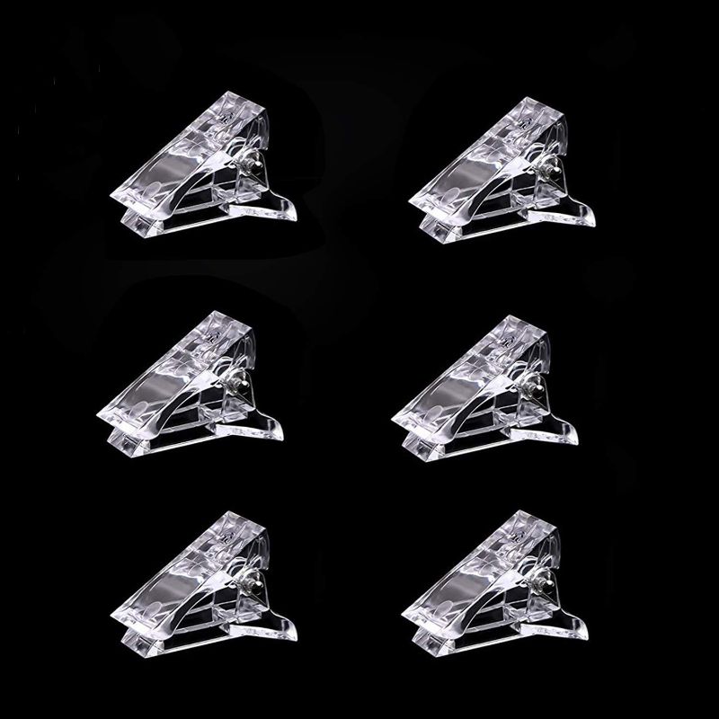 Photo 1 of 6Pcs Nail Tips Clip for Quick Building Polygel nail forms Nail clips for polygel Finger Nail Extension UV LED Builder Clamps Manicure Nail Art Tool--- 3 PACK
