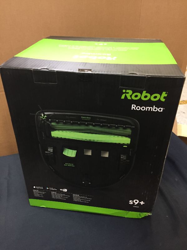 Photo 6 of iRobot Roomba s9+ (9550) Robot Vacuum with Automatic Dirt Disposal- Empties itself, Wi-Fi Connected, Smart Mapping, Powerful Suction, Corners & Edges, Ideal for Pet Hair, Black
LIGHTLY USED - INTERNAL CARDBOARD PACKAGING REMOVED