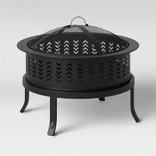 Photo 1 of 26" Chevron Outdoor Wood Burning Fire Pit - Threshold