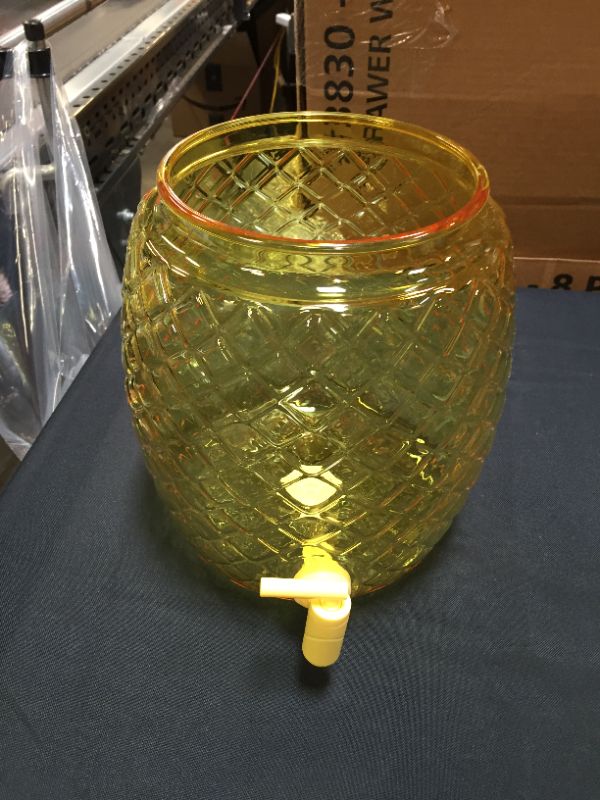 Photo 2 of 1.8gal Plastic Pineapple Beverage Dispenser Yellow - Sun Squad
