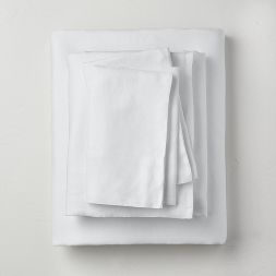 Photo 1 of King 100% Washed Linen Solid Sheet Set White - Casaluna
