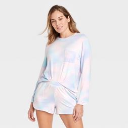 Photo 1 of Women's Beautifully Soft Long Sleeve Top and Shorts Pajama  - Stars Above™ Small

