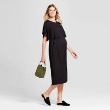 Photo 1 of Maternity Short Sleeve Nursing Dress - Isabel Maternity by Ingrid & Isabel Black small
