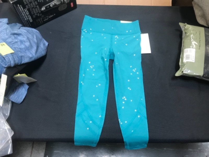 Photo 2 of Girls' Novelty Leggings - All in Motion Teal Blue (XS)