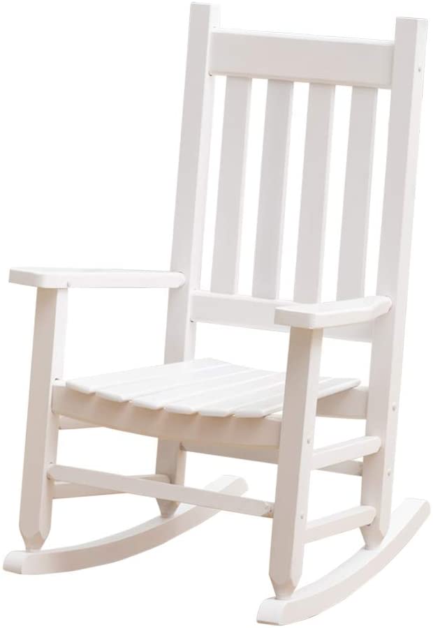 Photo 1 of B&Z KD-23W Child's Wooden Rocking Chair Porch Rocker - Indoor/Outdoor Ages 6-10 (White)
