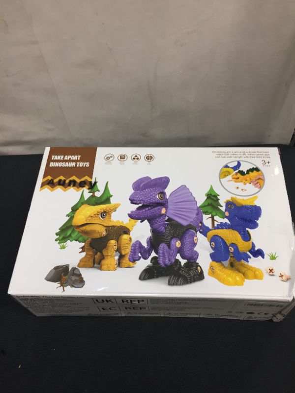 Photo 1 of Auney Take Apart Dinosaur Toys for Kids, Dino Building Toy Set with Electric Drill, Engineering Play Kit for Boys and Girls
