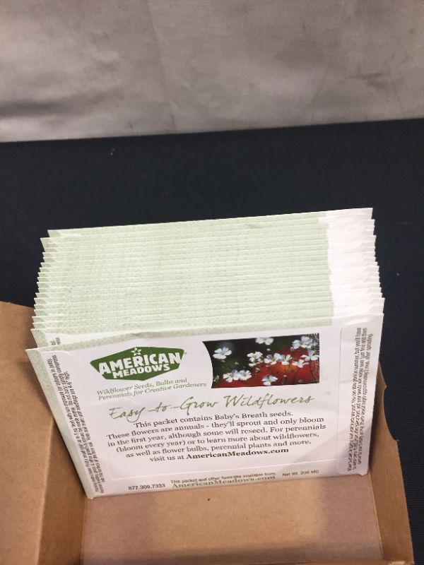 Photo 4 of American Meadows Wildflower Seed Packets Baby Shower Party Favors (Pack of 20) - Baby's Breath Wildflower Seed Packet Favors for Baby Showers and Sprinkles, Great Gift for Hostesses
