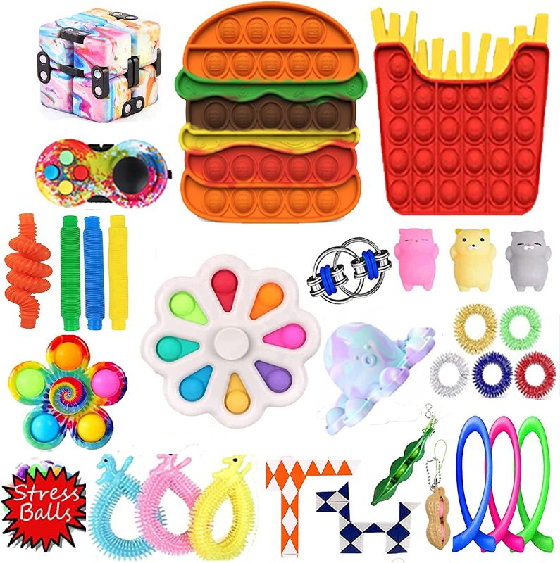 Photo 1 of Fidget Toy Packs, Sensory Fidget Toys Set with Pop , Stress Relieve Fidget Packs Cheap (Fidget Packs B)
