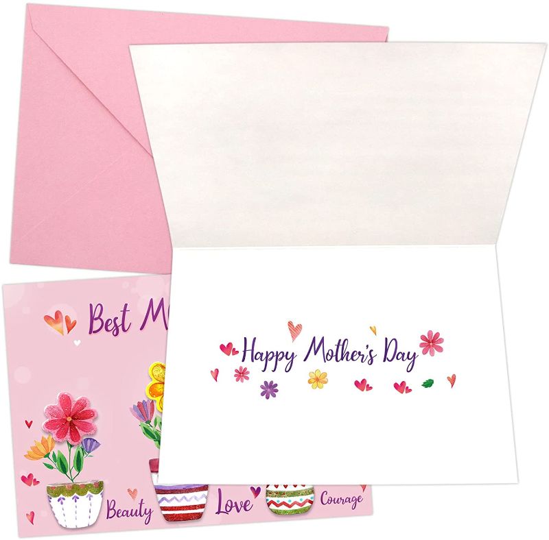 Photo 1 of 2 packs of happy mothers day best mom ever card 