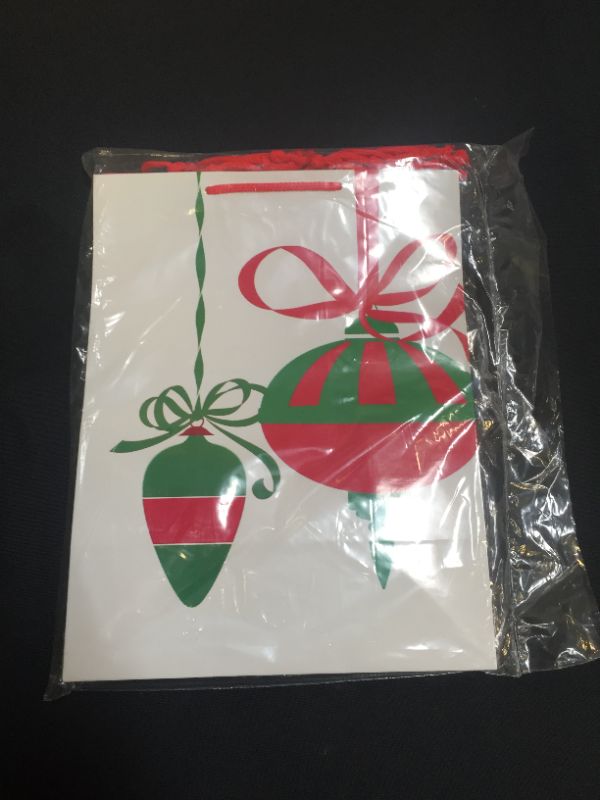 Photo 2 of 11" Large Holiday Gift Bag Bundle (Pack of 6; Snowman, Ornaments)