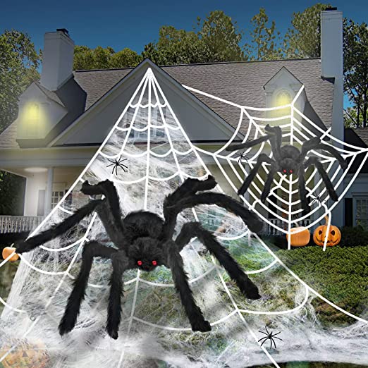 Photo 1 of  Halloween Decorations with 16 Ft Halloween Spider Web 