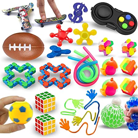 Photo 1 of 29 Packs Sensory Fidget Toys Set Stress Relief and Anti-Anxiety Toys for ADHD Autism Kids Adults,Stress Ball Magic Cube for Party Favors,Teachers Classroom Supplies Treasure Box Prizes Rewards