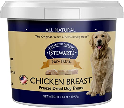 Photo 1 of  Stewart Pro-Treat Freeze Dried Chicken Breast Dog Treats, 14.8 oz. Tub exp- 02/15/2024