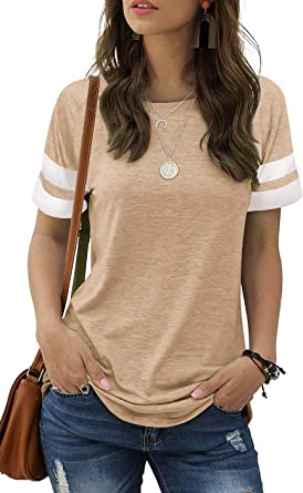 Photo 1 of MIDOVAN Womens Short Sleeve V Neck Fashion Tunic Tops Summer Casual T-Shirts ---- SIZE XL 
