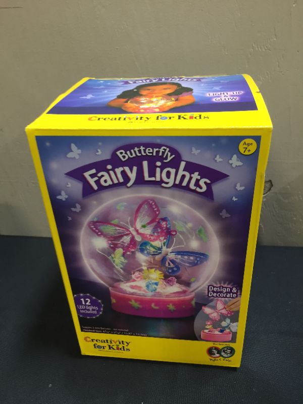 Photo 2 of Creativity for Kids Butterfly Fairy Lights Craft Kit - Makes 1 Butterfly Night Light for Kids
