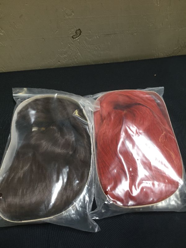 Photo 2 of 2 PACK OF WIGS ONE ORANGE ONE BROWN 