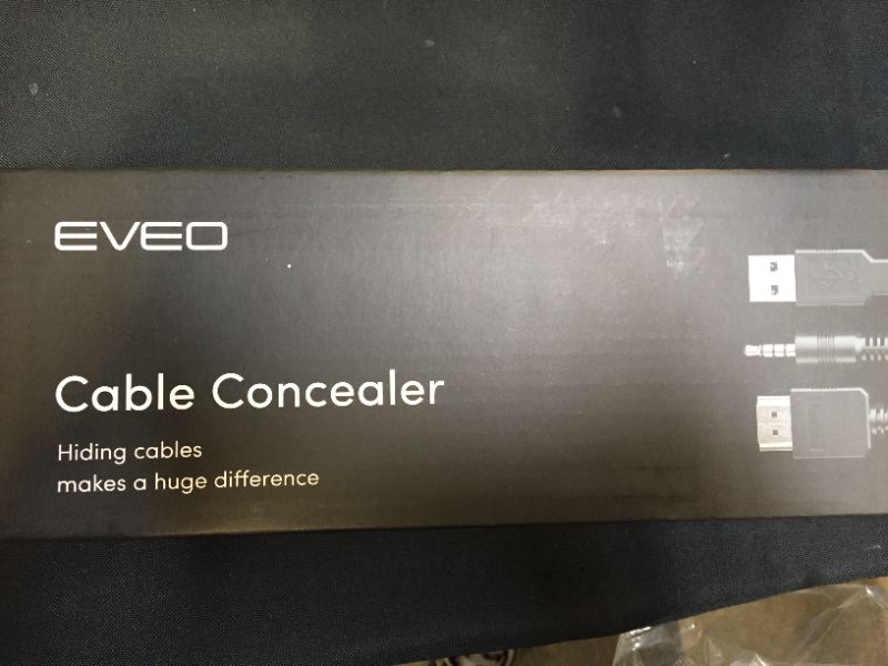 Photo 3 of 153” Cable Concealer - Cord Cover Wall - Paintable Cord Hider , Wire hiders for TV on Wall - Cable Management Cord Hider Wall Including Connectors & Adhesive Strips Cable Raceway- Lavender Grey ---- factory sealed 
