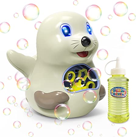 Photo 1 of Bubble Machine for Kids, Automatic Bubble Maker 1000+ Bubbles/min, Bubble Blower with Solutions for Toddlers Bubble Machine for Indoor Outdoor Birthday Gift Party - Sea Lion
